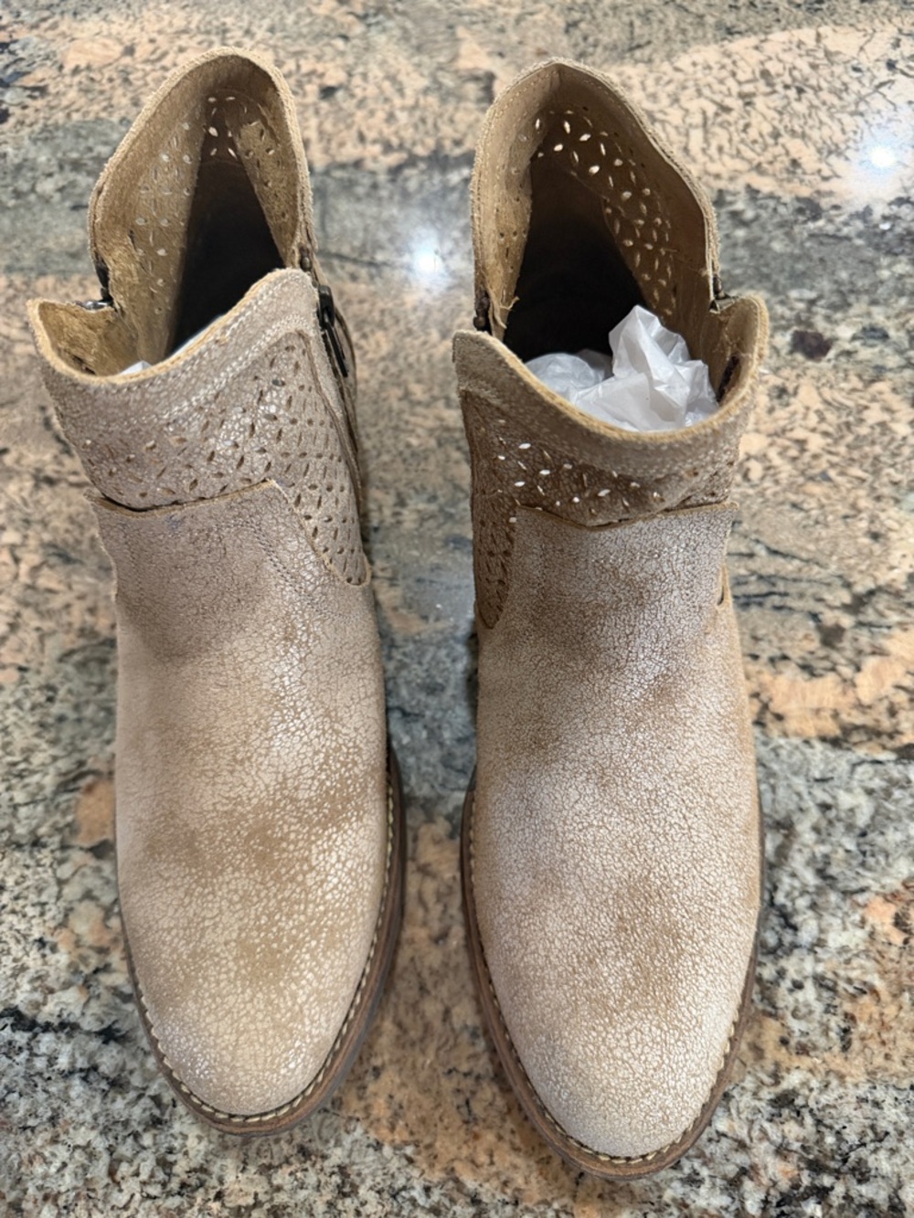 Corkys Brown Perforated Ankle Boots - Picture 2 of 8